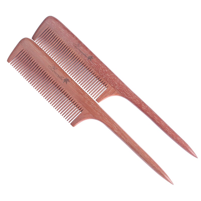 Breezelike Hair Combs - Fine Tooth Red Sandalwood Hair Comb - No Static Wooden Tail Comb for Women - Image 5
